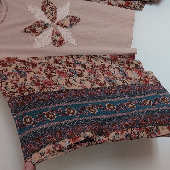 Easel Los Angeles Cottage Core Quilt Boho Top - Size Medium - Picture 6 of 9